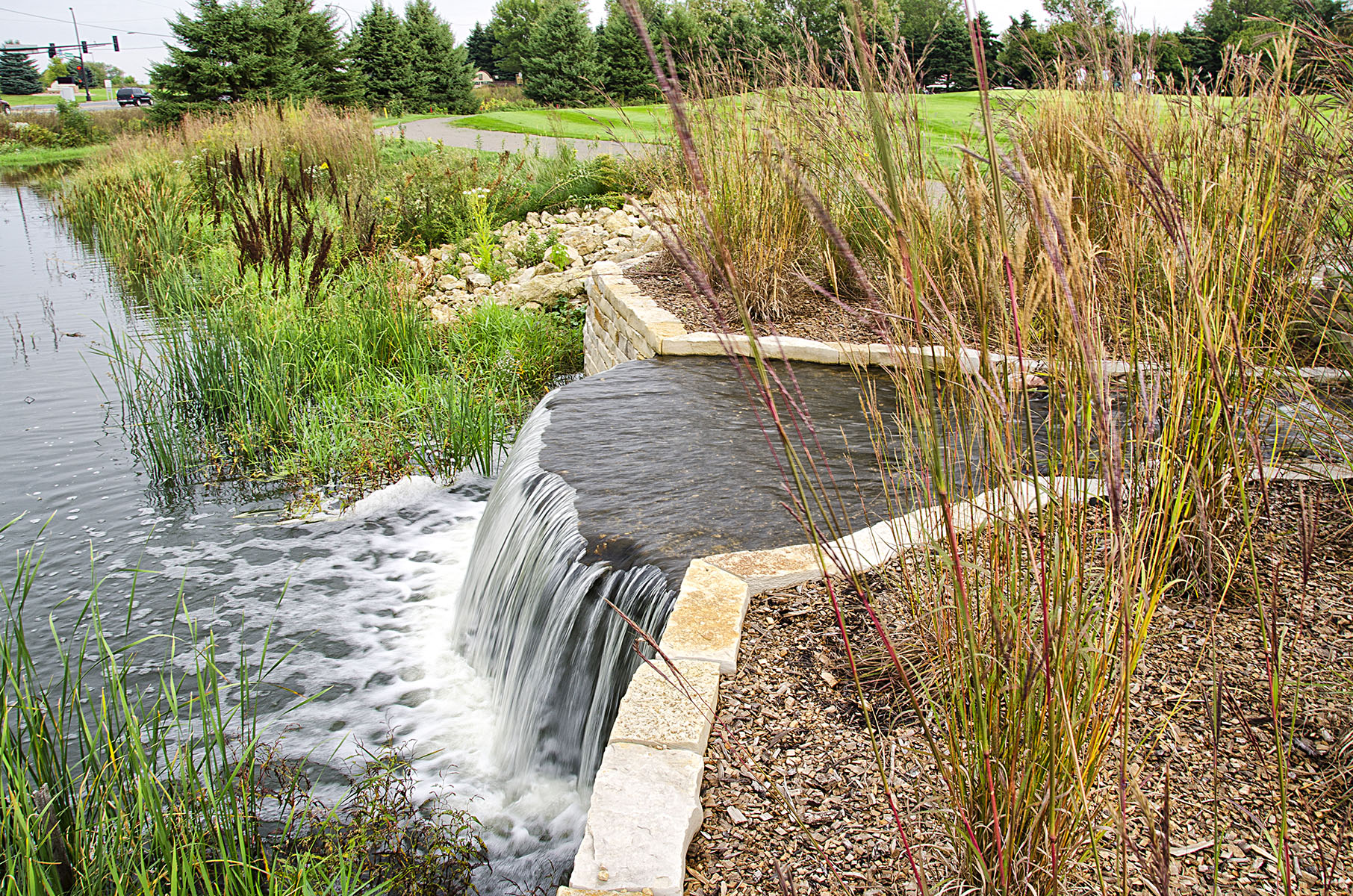 Eagle Valley stormwater management water feature